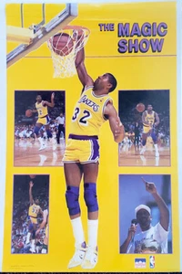 Magic Johnson THE MAGIC SHOW Los Angeles Lakers 1988 22x34 Starline POSTER - Picture 1 of 1