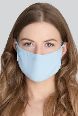 MOODANA 2er Pack Community Maske Mund-Nasen-Bedeckung für LEICHTES ATMEN Stoffmaske