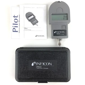 Inficon Pilot HVAC Vacuum Gauge with Operating Manual & Case + New 9V Battery - Picture 1 of 8