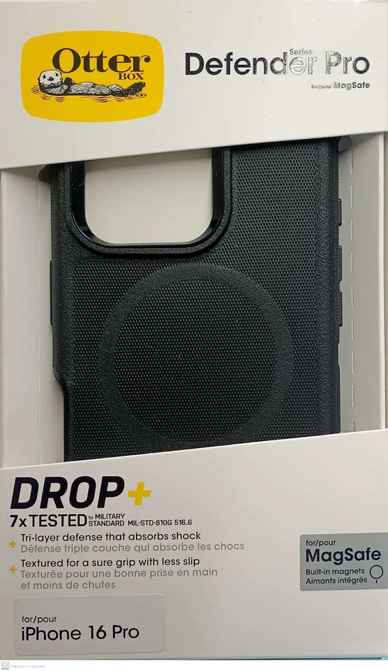 Otterbox Defender Series Pro for iPhone 16 Pro MagSafe Case Black Color 77-96025