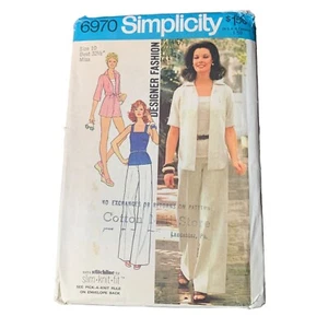 Simplicity 6970 Vintage Sewing Pattern Size 10 Pant Short Jacket Misses uncut - Picture 1 of 2