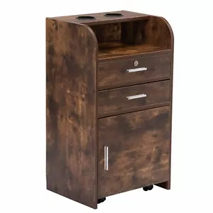 RESHABLE Rolling Salon Station Barber Beauty Shop Cabinet Trolley Storage Cart - Picture 1 of 12