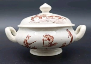 DINETTE - SOUPIÈRE EN FAÏENCE DE LUNÉVILLE Décor De GRANVILLE  - Imagen 1 de 17