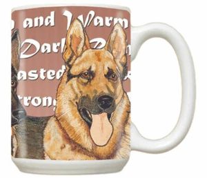 German Shepherd Ceramic Coffee Mug 15 Ounces - Picture 1 of 2