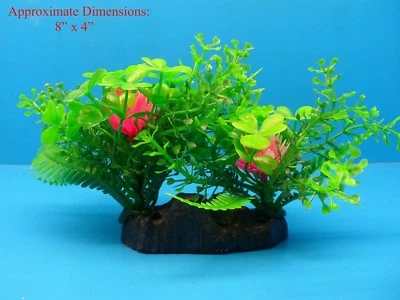 ATLANTIS AQUARIUM PLASTIC PLANT W HEAVY BASE 45182 4" H x 8" AQUARIUM DECORATION