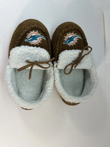 Miami Dolphins Children Slippers Mocassins Size 3-4 Cover