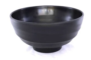 Ciotola rotonda in melamina Ramen Pho Noodle zuppa ciotole di riso 10 ~ 50 oz a forma di vortice nero - Foto 1 di 17