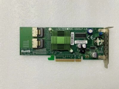 SUPERMICRO AOC-USASLP-L8I 8-PORT 3GB/S IT Mode PCI-E RAID ADAPTER LOW PROFILE - Bild 1 von 3