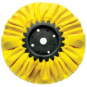 Treated Airway Extra Hard Buffing Wheel Yellow - 16 Ply- 5/8" & 1/2" Arbor - Picture 1 of 1