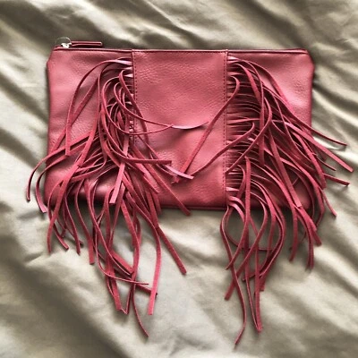 Color Brilliance Burgundy Fringe Clutch/Makeup Bag - Image 1 of 4