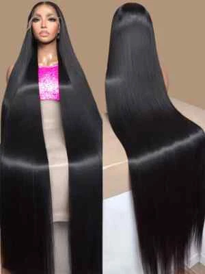 300% High Density Bone Straight 13x6 HD Human Hair Brazilian 13x4 360 Full Lace - Image 1 of 4