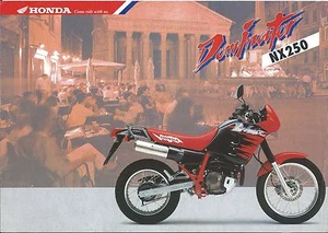 Motorcycle Brochure - Honda - NX250 Dominator - c1993 GERMAN Prospekt (DC453)  - Bild 1 von 1