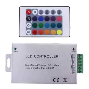 24 Tasten RGB Controller 24A; Fernbedienung LED Streifen Band Stripe 12V 24V - Bild 1 von 3
