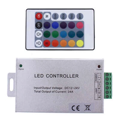 SEKI Controller RGB 24A a 24 tasti; telecomando striscia LED banda striscia 12V 24V