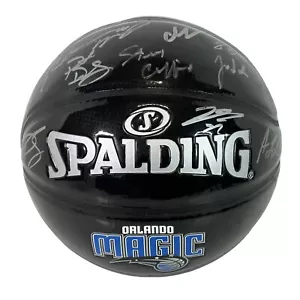 2019-20 Orlando MAGIC Team Signed Basketball Black Aaron Gordon Jonathan Isaac - Picture 1 of 11