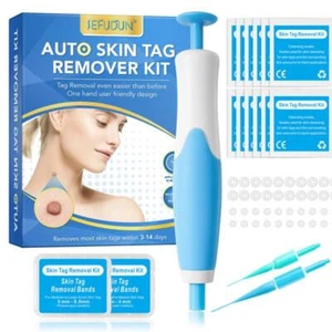 2in1 Painless Auto Skin Tag Mole Wart Removal(40x Rubber Bands +2x Alcohol Pad) - Picture 1 of 26