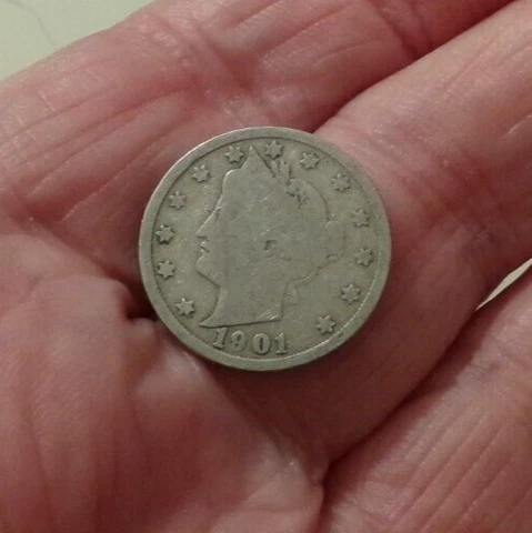 1901 LIBERTY V NICKEL FIVE CENT ESTATE FIND Cover