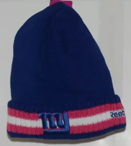 Reebok Team Apparel NFL Licensed New York Giants Breast Cancer Knit Cap - Bild 1 von 8