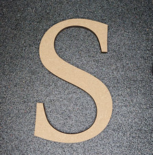 Wooden MDF LETTER S - 10cm x 6mm - Craft Alphabet Letters - Buy 3 Get 1 Free