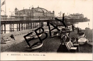 BRIGHTON PALACE PIER PAVILLION SUSSEX LL VINTAGE POSTCARD - Foto 1 di 2