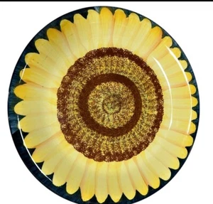 SET OF 5 BAUM BROTHERS STYLE EYES SUNFLOWER GARDEN COLLECTION DINNER PLATES - Picture 1 of 5