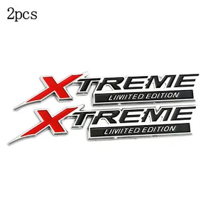 2pcs For Xtreme X Treme Limited Edition Emblem Badge Sticker Nameplate Red Black - Bild 1 von 4