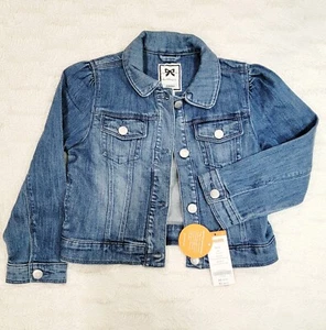 Gymboree Girl's Size S(5-6) Puff Sleeved Medium Wash Denim Button Jacket NWT - Picture 1 of 5