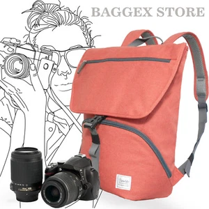 Elegante zaino fotocamera in tessuto melange per trasportare una fotocamera DSLR, 1 obiettivo standard - Foto 1 di 32