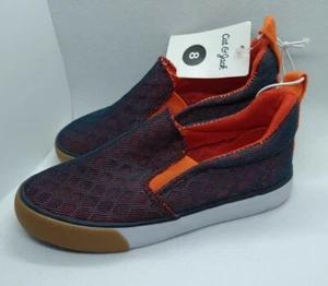 Cat & Jack Toddler Boy's Size 8 KIEFER Slip-On Sneakers Shoes Navy Orange NEW - Picture 1 of 5