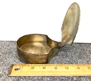 Handarbeit Schmuckschatulle Jakobsmuschel Muschel Vintage versilbert alt Nachlass Geschenk KZ - Bild 1 von 12