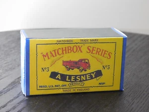 Matchbox Lesney No3 Bedford Tipper Truck EMPTY Reproduction BOX ONLY,  NO TRUCK - Bild 1 von 3