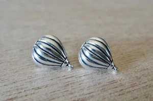 Sterling Silver TINY 9x7mm Hot Air Balloon Studs Stud Post Posts Earrings! - Picture 1 of 3