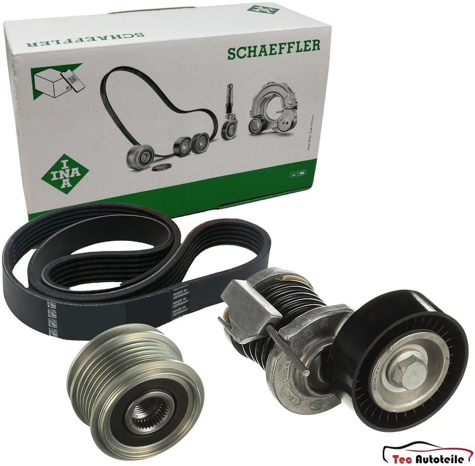 Juego de correas acanaladas INA Audi A3 Seat Ibiza Skoda Octavia VW Passat 1.6 2.0 TDI - Imagen 1 de 1