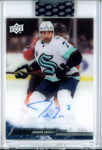 Autografo Upper Deck 2023-24 taglio chiaro Hockey Jordan Eberle - Foto 1 di 2