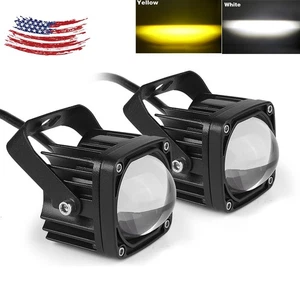 2x LED Work Light Bar 2inch Spot Pods Driving Fog Lamp Offroad Truck Amber White - Picture 1 of 12