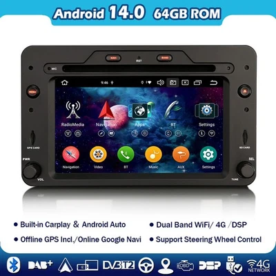 8 Kern Android 14 Navi Autoradio Carplay Alfa Romeo Spider Brera 159 Sportwagon - Bild 1 von 4