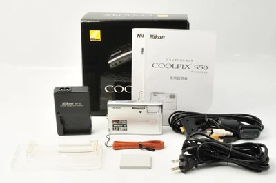 [Mint] Nikon Coolpix S50 7.2MP 3x Zoom Compact Digital Camera Beige JAPAN ＃42 - Image 1 of 4