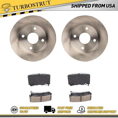 Rotores de freno delanteros originales pastillas de freno para Ford Escort 1991-1996 garantía de por vida Foto 1 de 4
