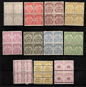 TRANSVAAL 1885-93 UMM blocks of four - Picture 1 of 1