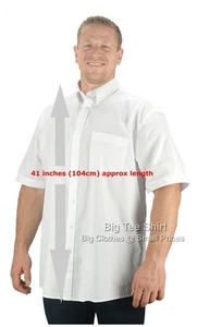 Big Herren BTS Toby Extra Tall langes kurzärmliges Hemd 2XL 3XL 4XL 5XL 6XL  - Bild 1 von 3