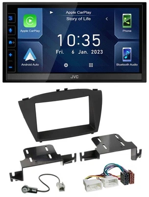 JVC DAB Bluetooth MP3 USB 2DIN Autoradio für Hyundai ix35 (ab 2013) - Bild 1 von 4