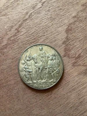 1913 Prussia Germany Silver 2 Marks Napoleon's Defeat Original XF - Image 1 of 2