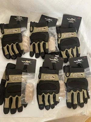 (6) Par de guantes tácticos de nudillos extraíbles Wiley X Hybrid Coyote talla pequeña G241 Foto 1 de 4