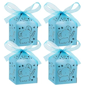 STOBOK 50pcs Folding Boxes Wedding Favor Boxes Hollow Out Craft Paper Boxes for - Picture 1 of 9