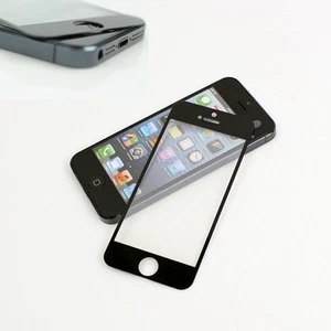 TEMPERED GLASS LCD CLEAR SCREEN PROTECTOR FILM GUARD SHIELD BLACK APPLE IPHONE 5 - Zdjęcie 1 z 1