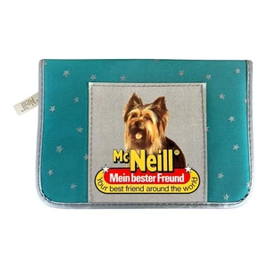 McNeill Federtasche Mein bester Freund türkis Sterne Yorkshire Terrier VINTAGE - Bild 1 von 13