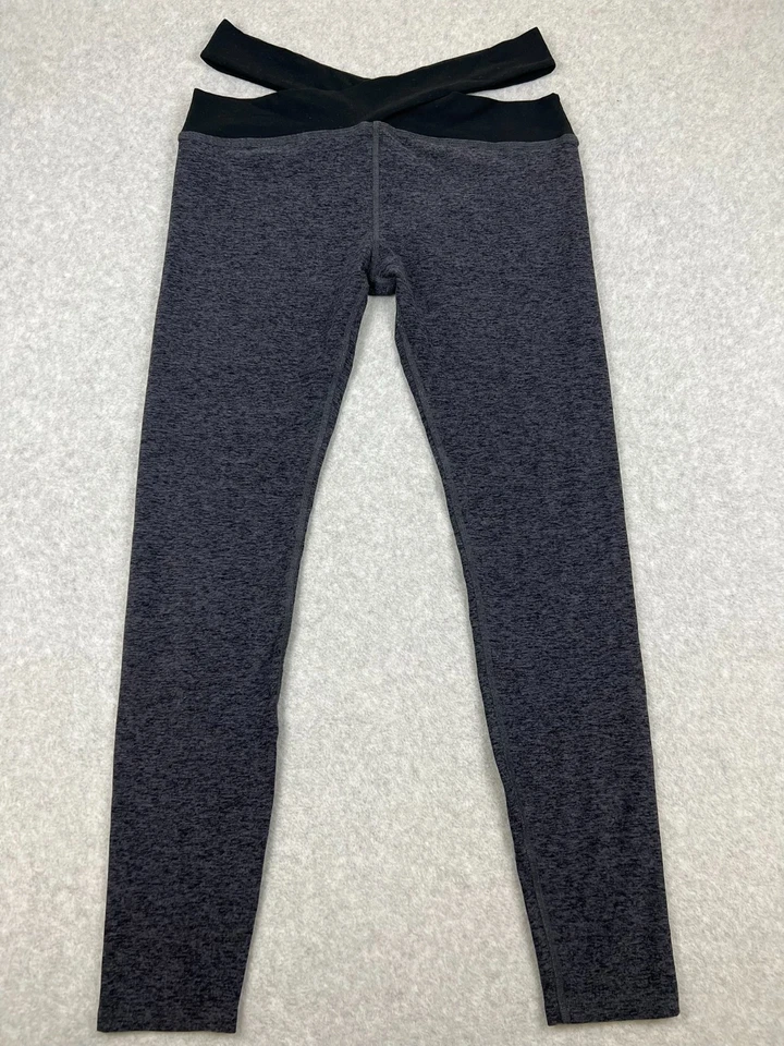 Beyond Yoga XL Cintura Alta Cruzada Negro Jaspeado Gris Leggings Hechos en EE. UU. Foto 1 de 4