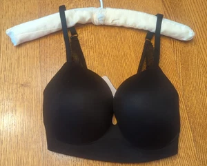 BLACK VICTORIA'S SECRET INCREDIBLE BY VS PADDED NO-WIRE BRA WOMENS SIZE 32DD - Picture 1 of 13