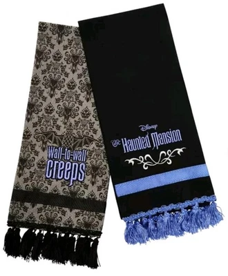 Disney The Haunted Mansion Kitchen Towel Set🦇Wallpaper Pattern Embroidered🆕️🦇 - Image 1 of 3