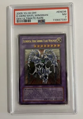 Elemental Hero Shining Flare Wingman Ultimate Rare EEN-EN036 PSA 7 NM EURO - Image 1 of 4